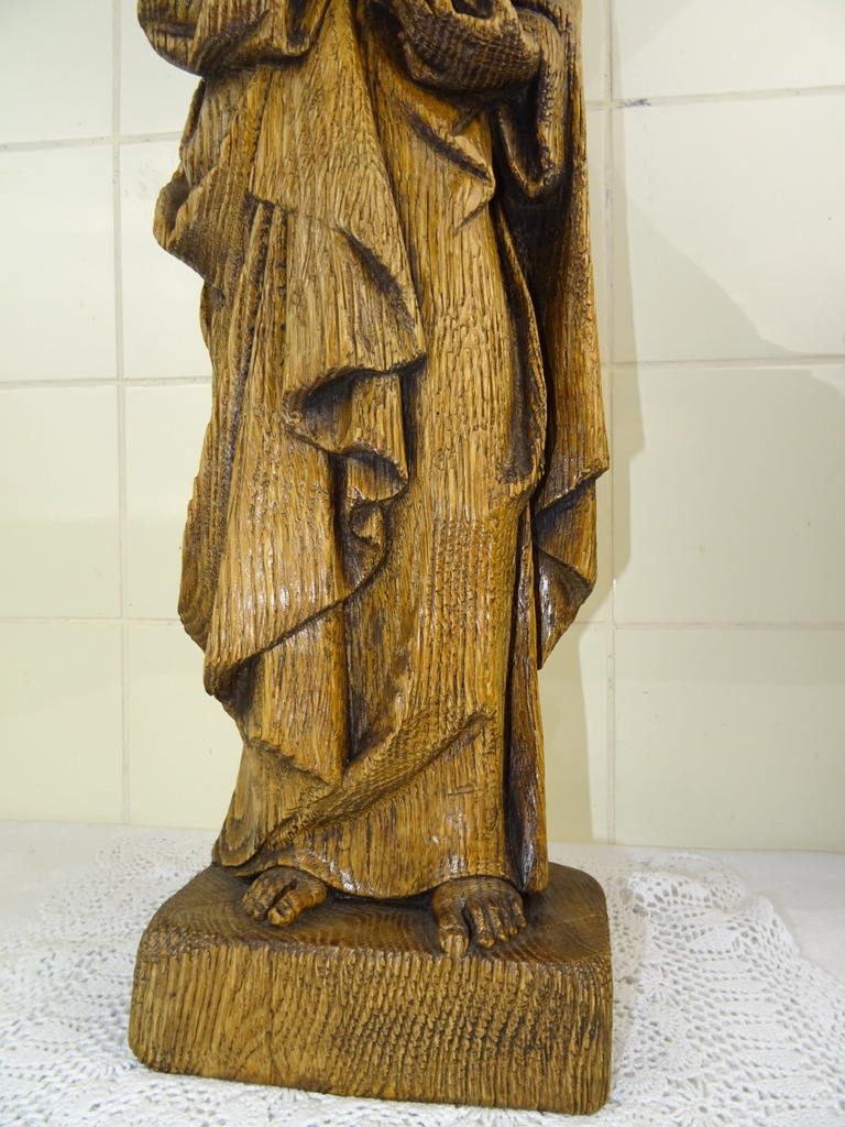 Opvoeding Kaarsen organiseren Antiek houten beeld Heilige Petrus - Curiosa en Kunst.nl