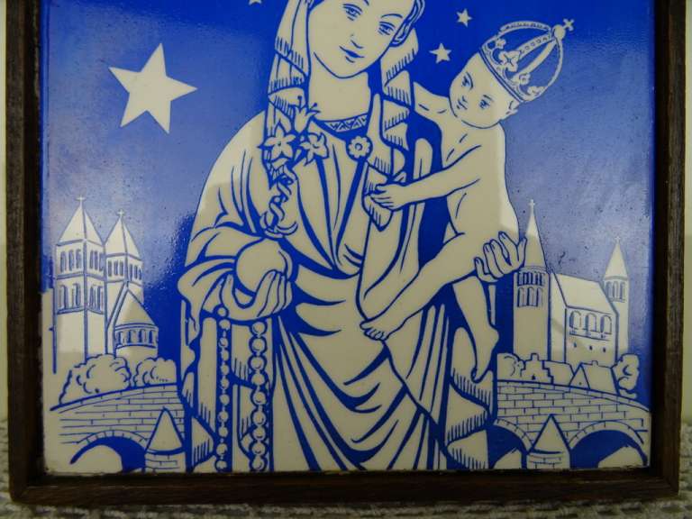 Antieke tegel Heilige Maria Sterre der Zee