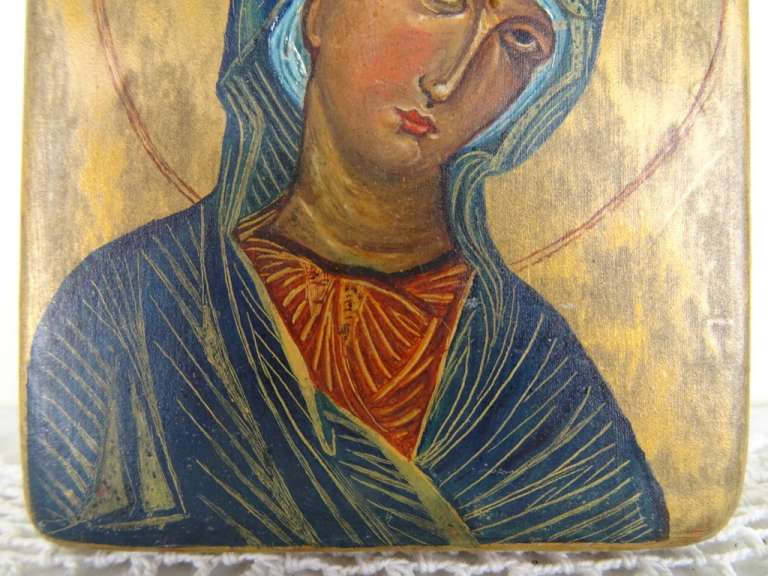 Antiek icoon Heilige Maria