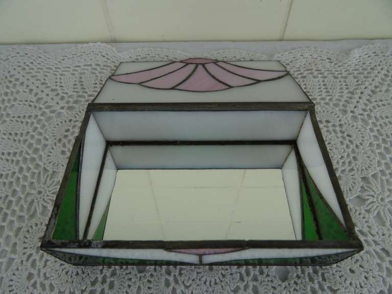 Glas in lood kistje Tiffany stijl