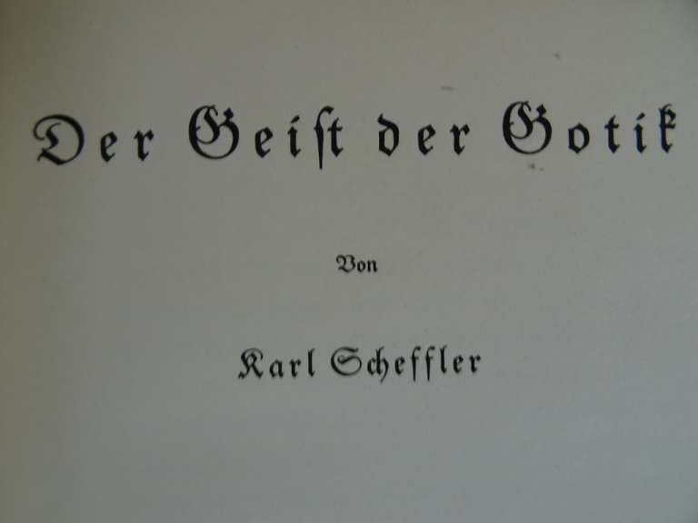 Karl Scheffler Der geist der Gotik