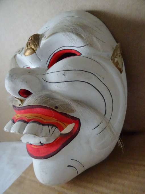 Vintage houten masker Indonesië