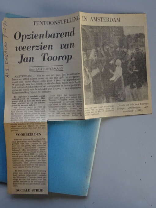 Robert Siebelhoff Jan Toorop catalogus expositie 1970