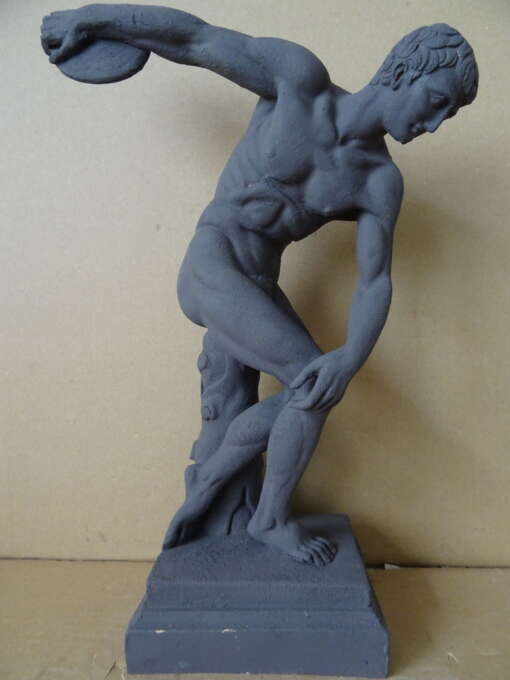 Beeld Discobolus van Myron terracotta 37cm