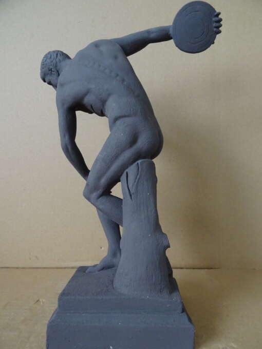 Beeld Discobolus van Myron terracotta 37cm