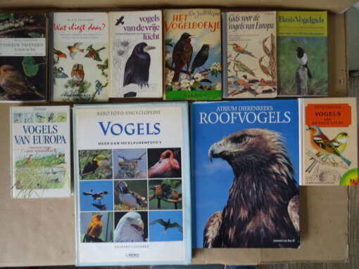 Collectie boeken over vogels