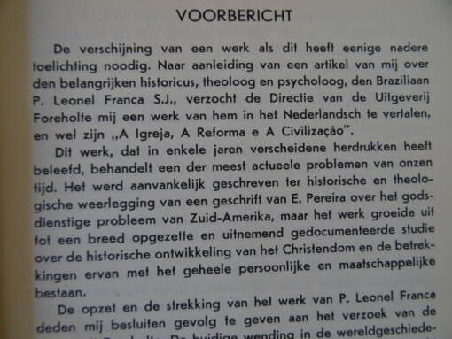 P. Leonel Franca S.J. De kerk de hervorming en de cultuur