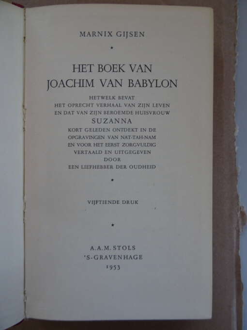 Marnix Gijsen Het boek van Joachim van Babylon