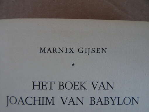 Marnix Gijsen Het boek van Joachim van Babylon