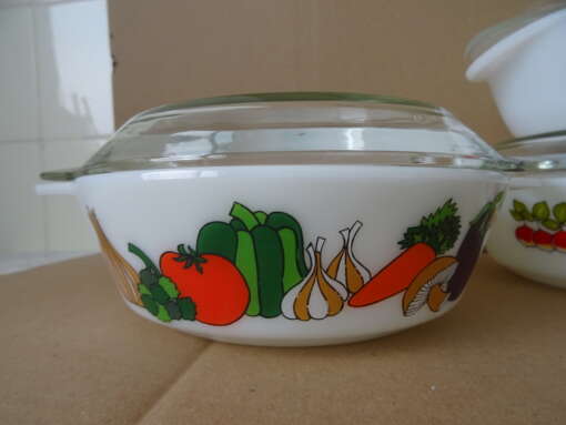 Vintage terrine set van opaline glas