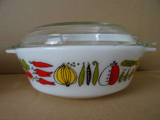 Vintage terrine set van opaline glas