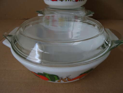 Vintage terrine set van opaline glas