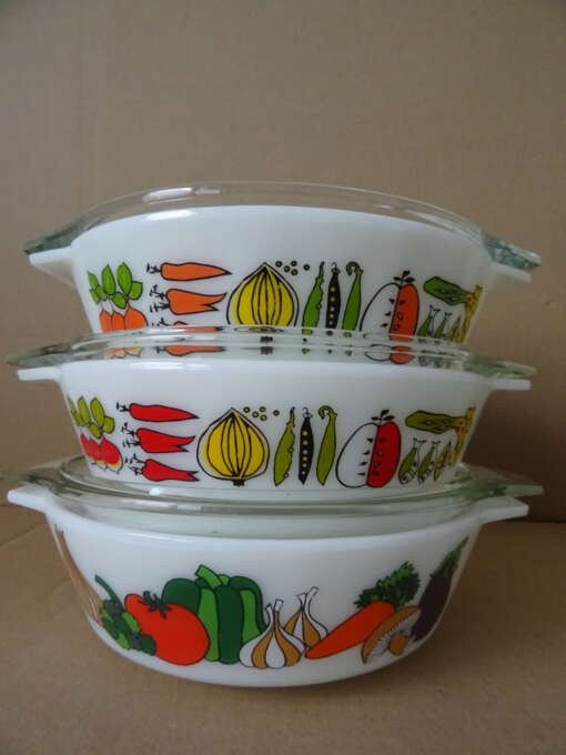 Vintage terrine set van opaline glas