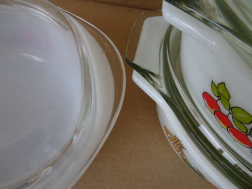 Vintage terrine set van opaline glas