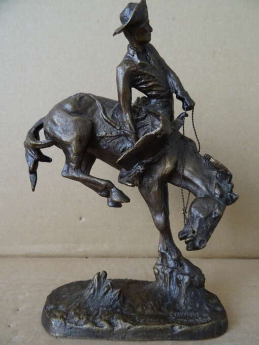 Bronzen beeld Frederic Remington The outlaw 16cm