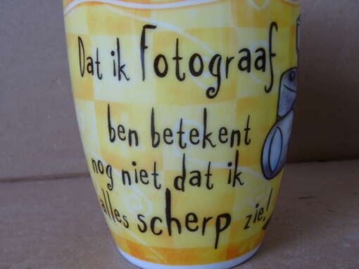 Koffiekoppen Flitsende fotograaf en Fantastische moeder