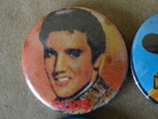 Collectie van 4 vintage Elvis Presley buttons