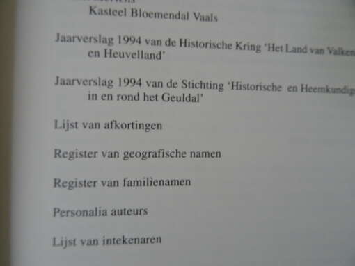 Collectie jaarboeken Historische Studies Geuldal 1995-2006