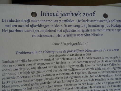 Collectie jaarboeken Historische Studies Geuldal 1995-2006