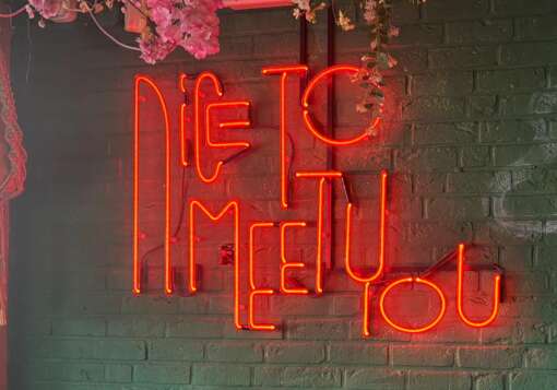 Design neonverlichting Nice to meet you