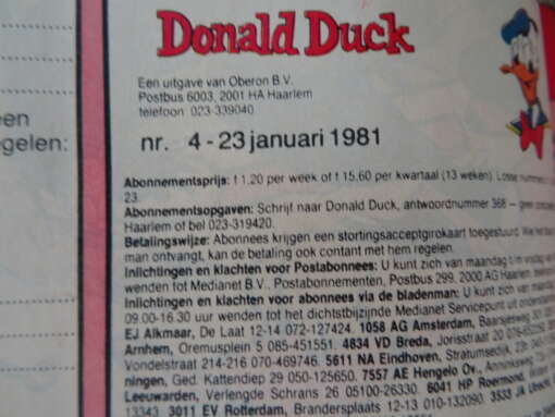 Collectie van 321 Donald Duck strips 1978-1988